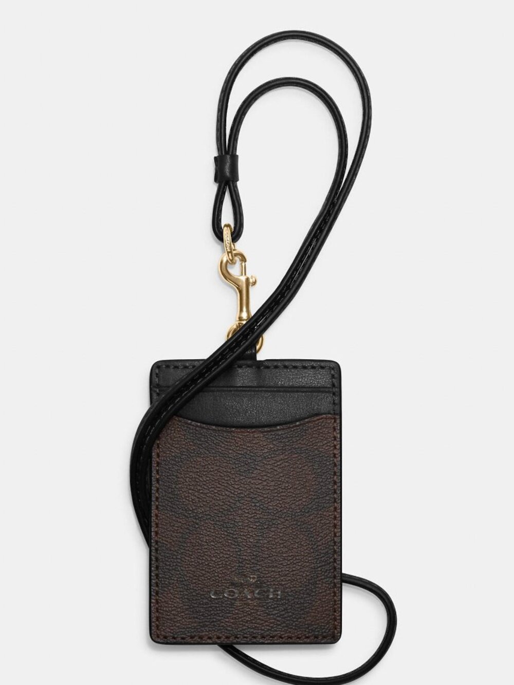 Coach Id Lanyard In Signature Canvas